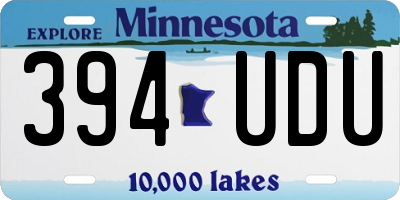 MN license plate 394UDU