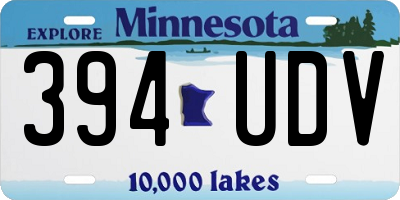 MN license plate 394UDV