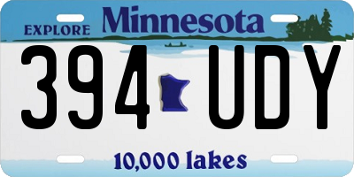 MN license plate 394UDY