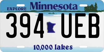 MN license plate 394UEB