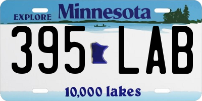 MN license plate 395LAB