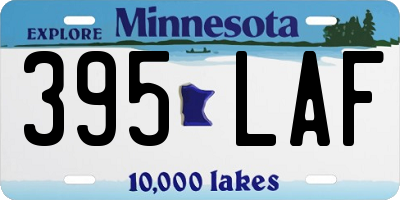 MN license plate 395LAF