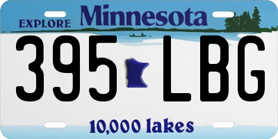 MN license plate 395LBG