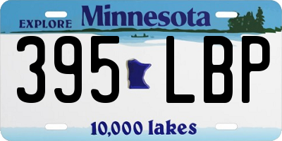 MN license plate 395LBP