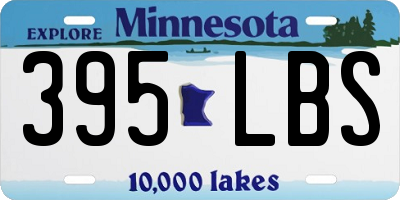 MN license plate 395LBS