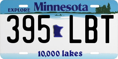 MN license plate 395LBT