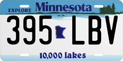 MN license plate 395LBV