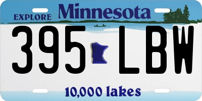 MN license plate 395LBW
