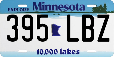 MN license plate 395LBZ