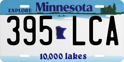 MN license plate 395LCA