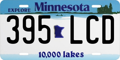 MN license plate 395LCD