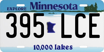 MN license plate 395LCE