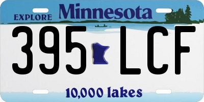 MN license plate 395LCF