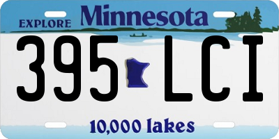 MN license plate 395LCI