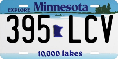 MN license plate 395LCV