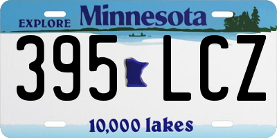 MN license plate 395LCZ