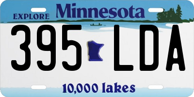 MN license plate 395LDA