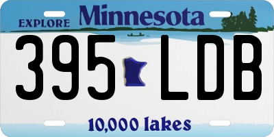 MN license plate 395LDB