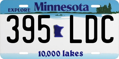 MN license plate 395LDC