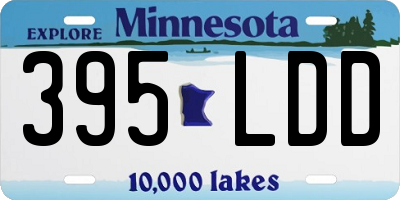 MN license plate 395LDD
