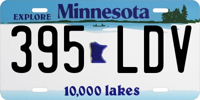 MN license plate 395LDV