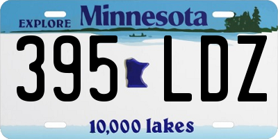 MN license plate 395LDZ
