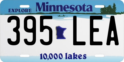 MN license plate 395LEA