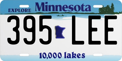 MN license plate 395LEE