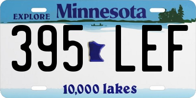 MN license plate 395LEF