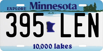 MN license plate 395LEN