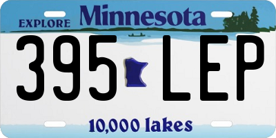 MN license plate 395LEP