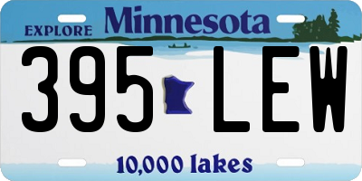 MN license plate 395LEW