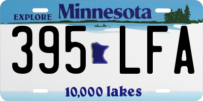 MN license plate 395LFA