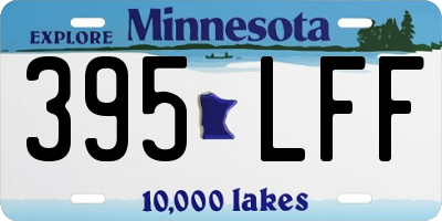 MN license plate 395LFF