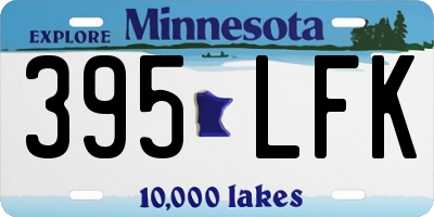 MN license plate 395LFK