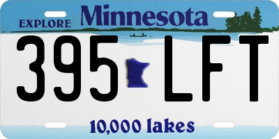 MN license plate 395LFT
