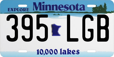 MN license plate 395LGB