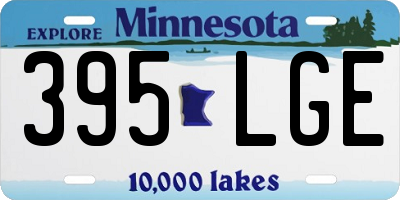 MN license plate 395LGE