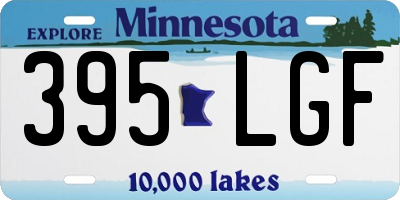 MN license plate 395LGF