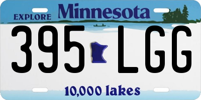 MN license plate 395LGG