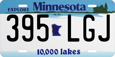 MN license plate 395LGJ