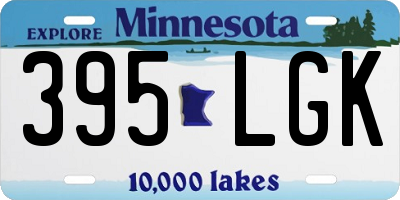 MN license plate 395LGK