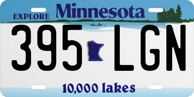 MN license plate 395LGN