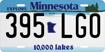 MN license plate 395LGO
