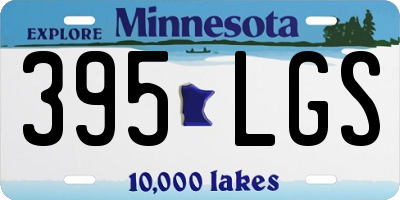 MN license plate 395LGS