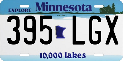 MN license plate 395LGX
