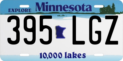 MN license plate 395LGZ