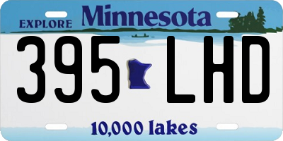 MN license plate 395LHD