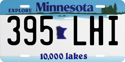 MN license plate 395LHI