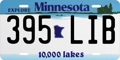 MN license plate 395LIB